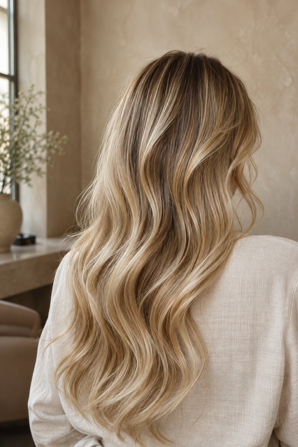 Zachte balayage — AI-sfeerbeeld